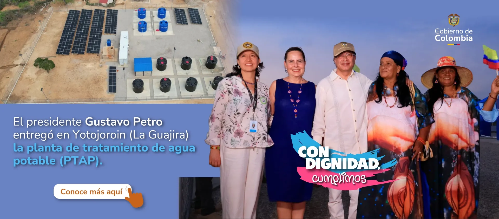 PIEZA GRAFICA COMUNICADO ENTREGA PLANTA YOTOJOROIN, LA GUAJIRA