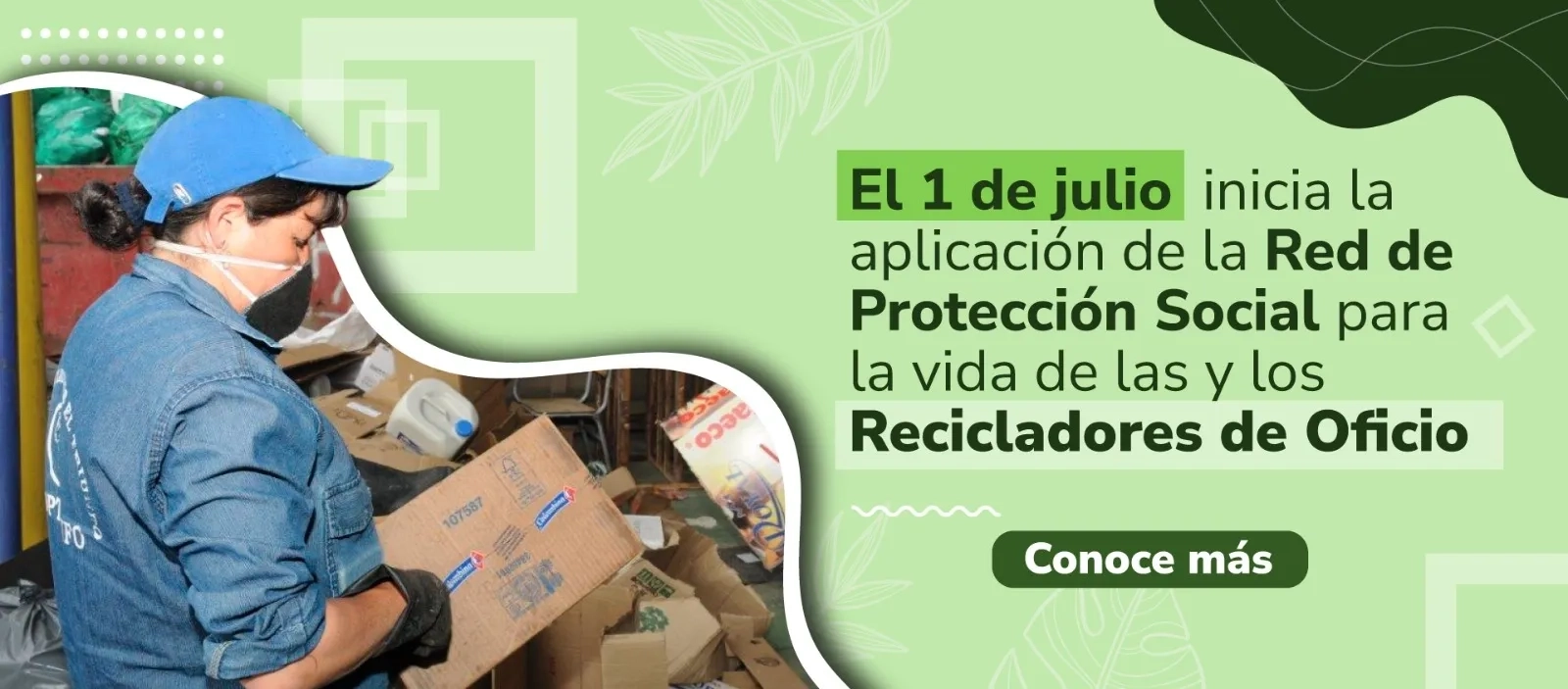 PIEZA GRAFICA BANNER COMUNICADO RED PROTECCION SOCIAL RECICLADORES