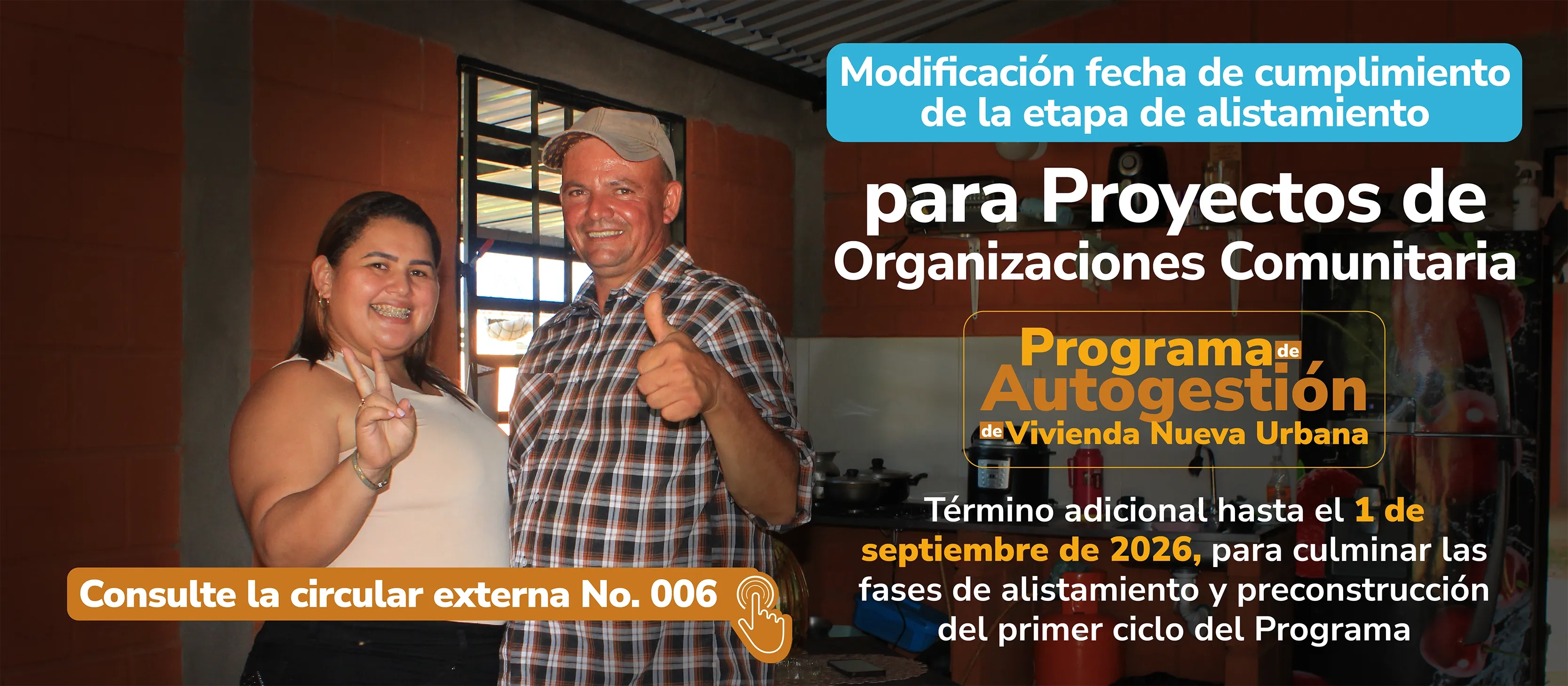 PIEZA GRAFICA CONVOCATORIA ETAPA DE ALISTAMIENTO PROGRAMA DE AUTOGESTION DE VIVIENDA NUEVA URBANA