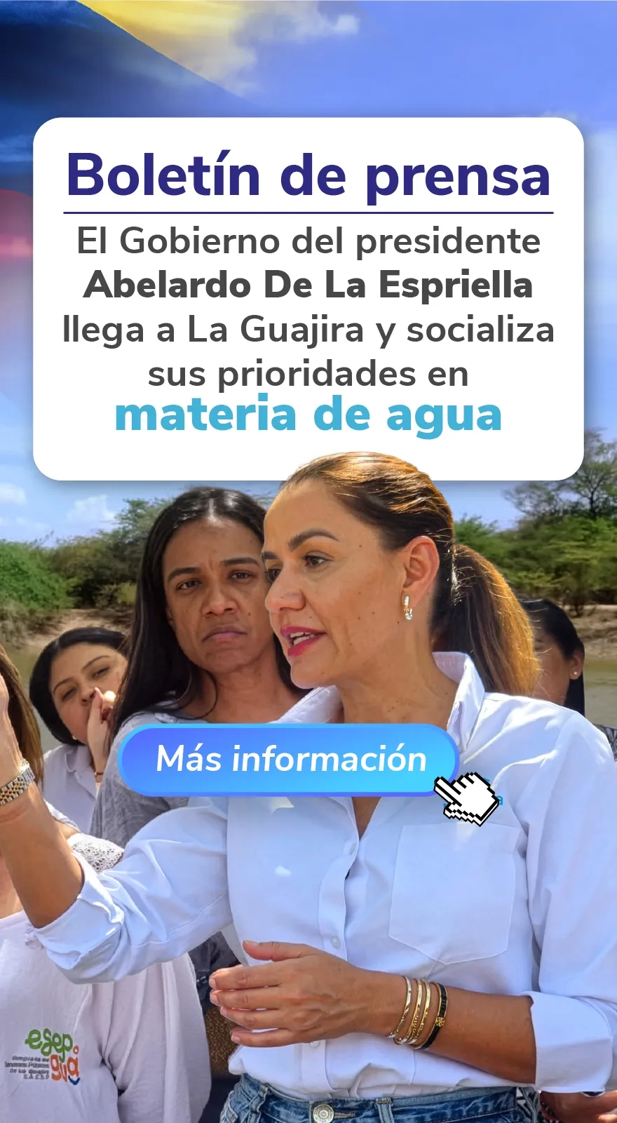 PIEZA GRAFICA COMUNICADO GOBIERNO SOCIALIZA PRIORIDADES DE AGUA EN LA GUAJIRA