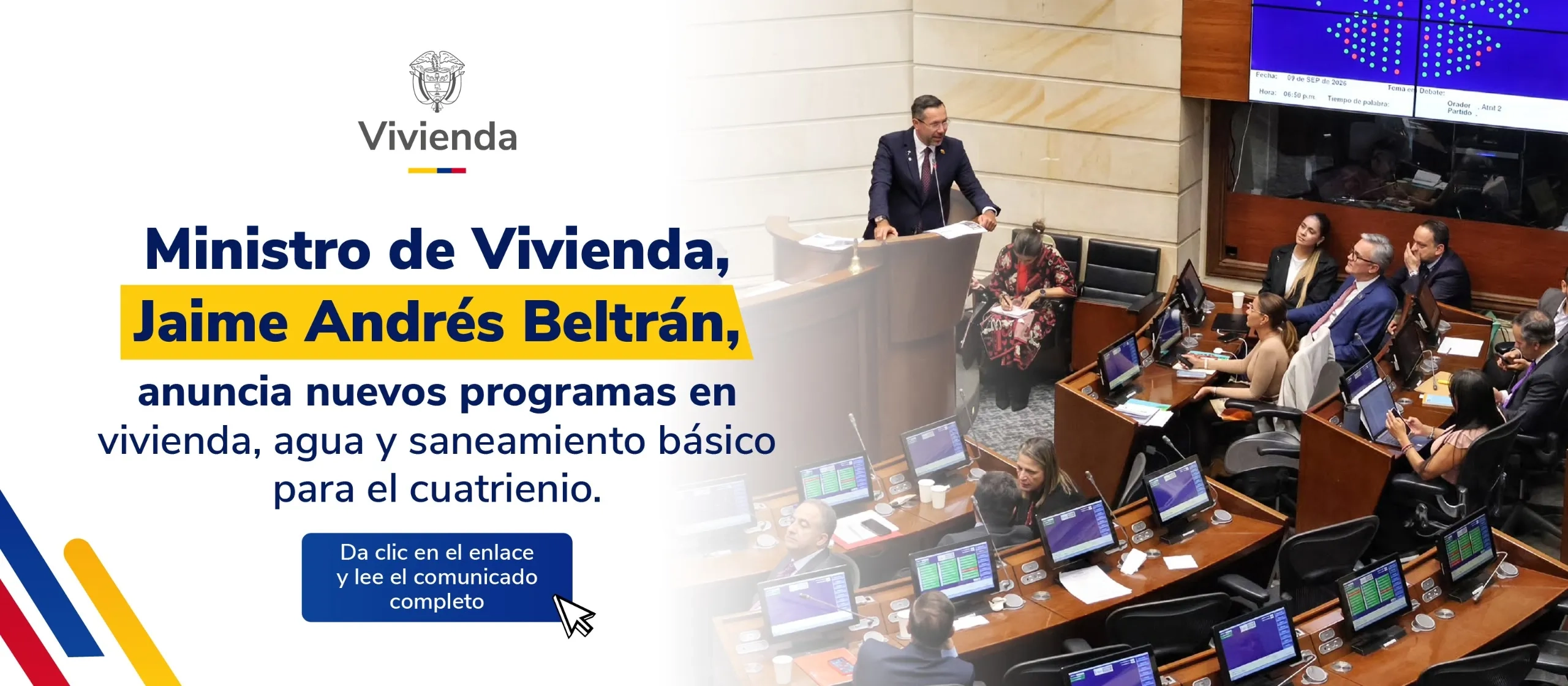 PIEZA GRAFICA COMUNICADO MINISTRO DE VIVIENDA ANUNCIA NUEVOS PROGRAMAS