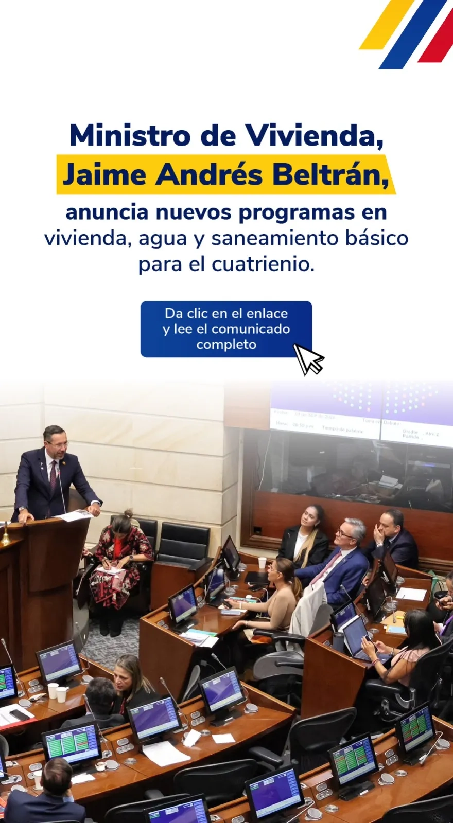 PIEZA GRAFICA COMUNICADO MINISTRO DE VIVIENDA ANUNCIA NUEVOS PROGRAMAS