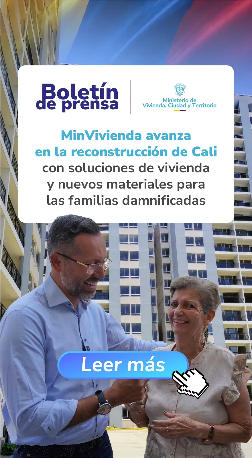 PIEZA GRAFICA COMUNICADO MINVIVIENDA AVANZA EN CALI